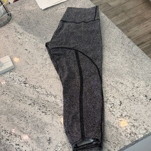 lululemon athletica Black and Gray Leggings